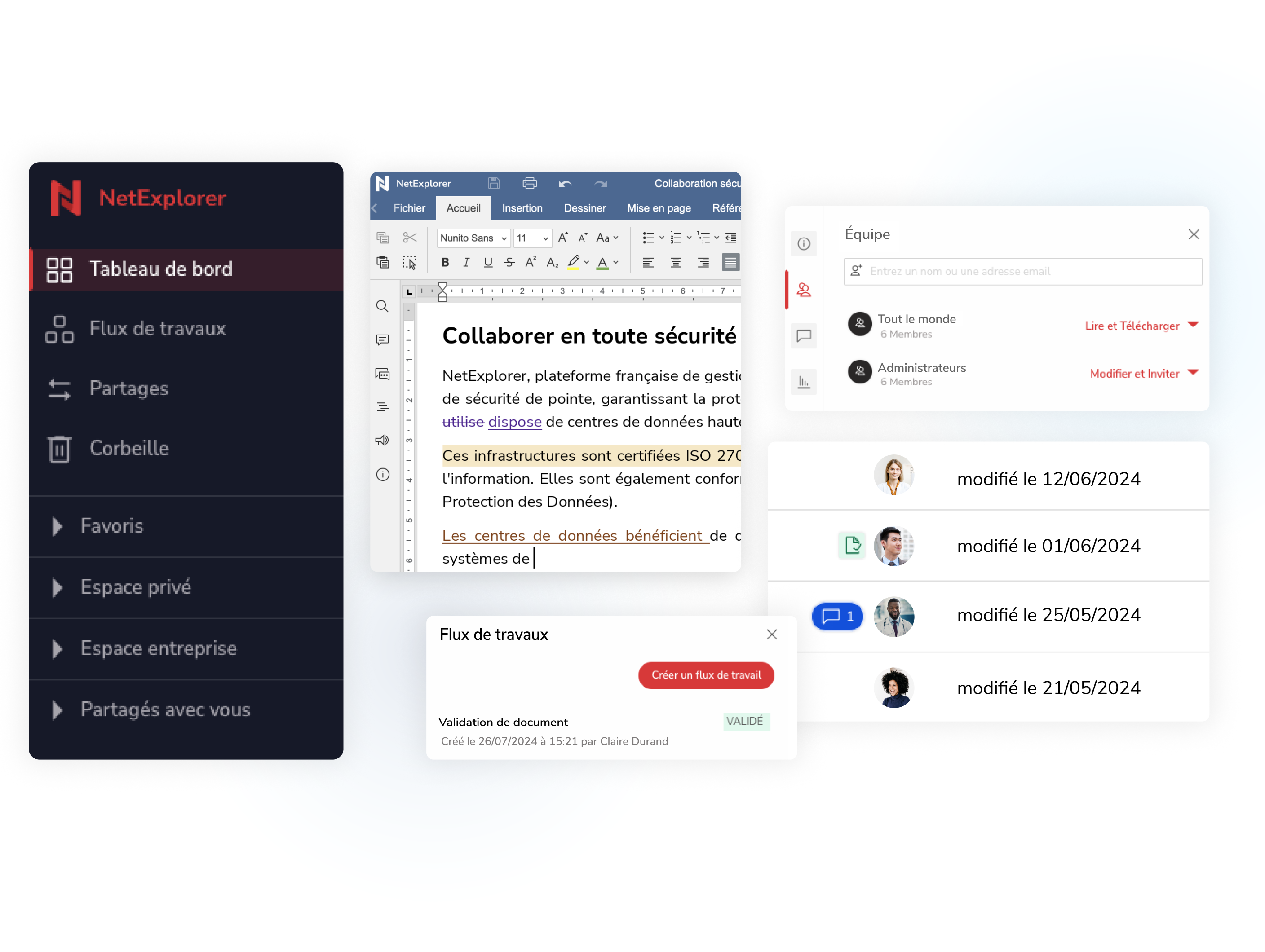 screenshot of NetExplorer Workspace